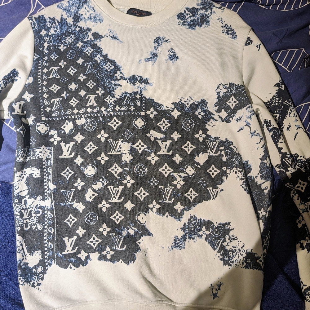 LV Mens Bandana Crewneck Sweater Size S